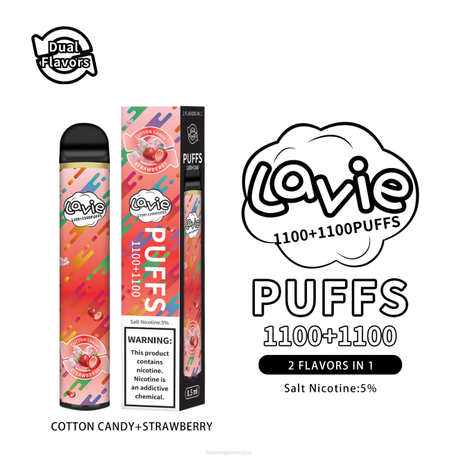 algodon de azucar/fresa LAVIE BAR Switch 2200 bocanadas 424J293 | Lavie Vape Review