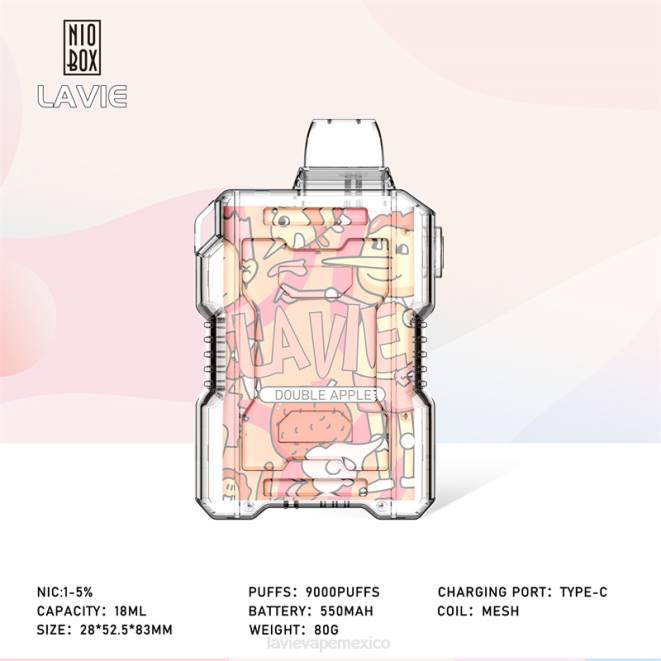 manzana doble LAVIE NIO BOX 9000 bocanadas 424J195 | Lavie Vape Review